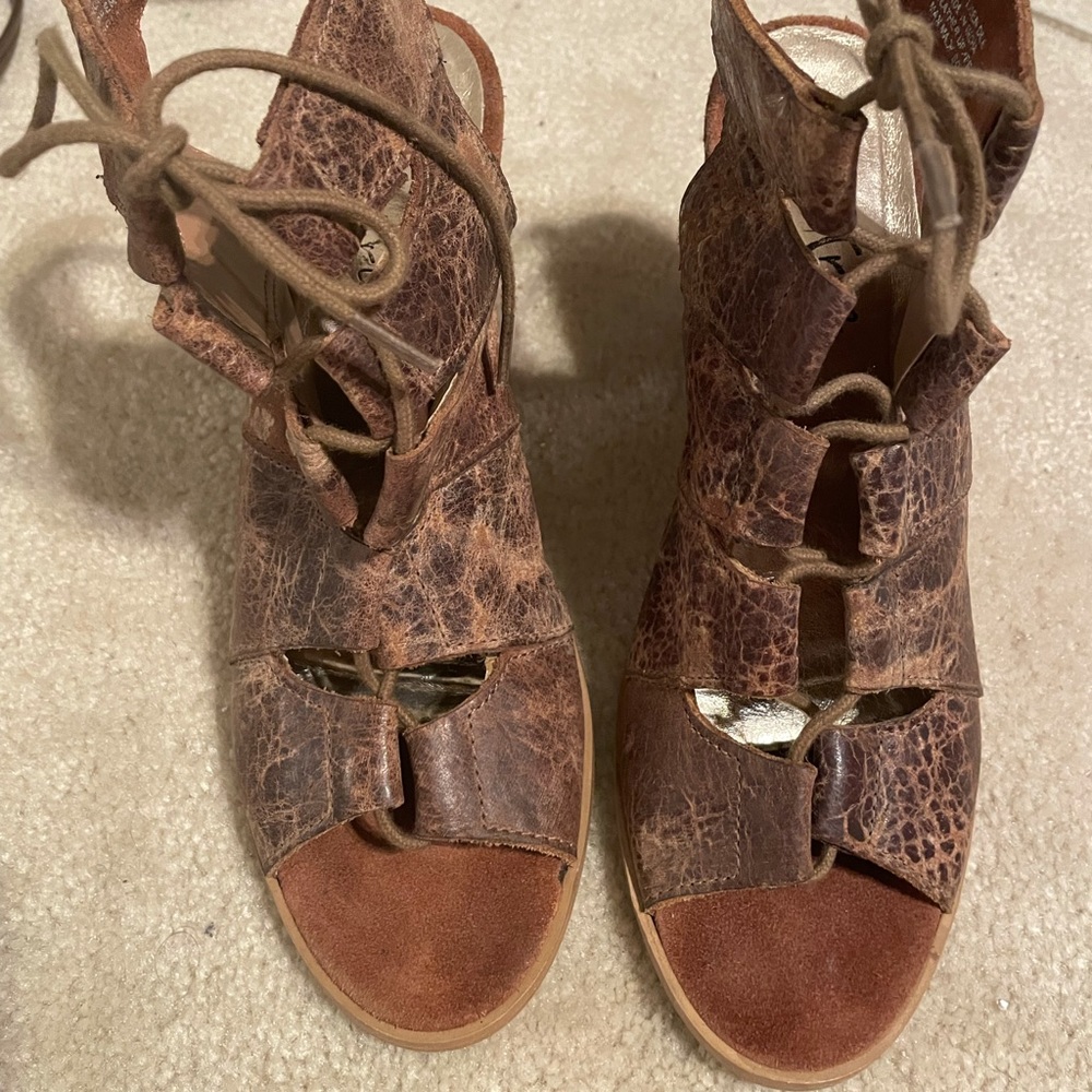 Lace Up Wedges - Picture 2 of 2